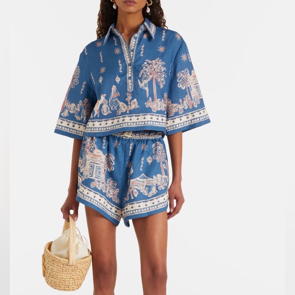 Alemais Pants - Alemais Acacia Linen Shorts